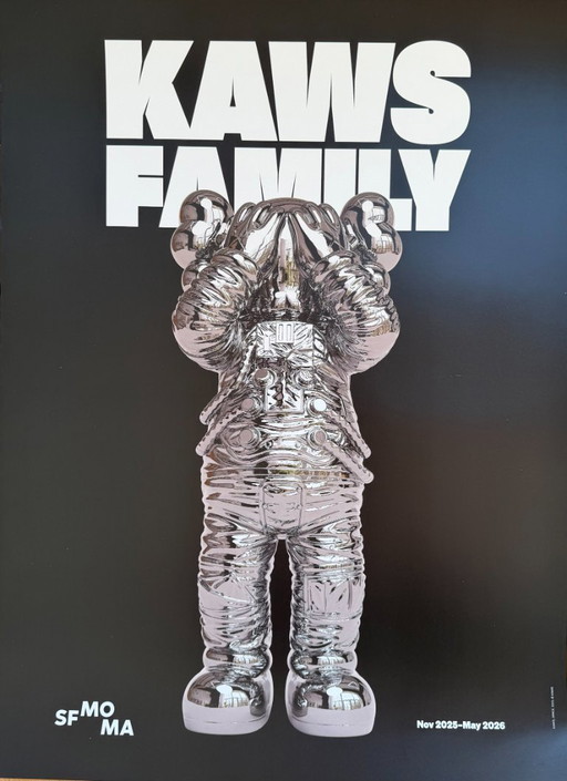 KAWS – Space, 2021, Exhibition Poster (2025), Copyright Kaws, Printed In USA