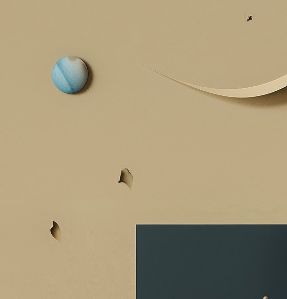 Image 1 of Unique Edition. High-Quality Giclée Print. Monsieur Escargot and the Mirage of the Silent Watcher