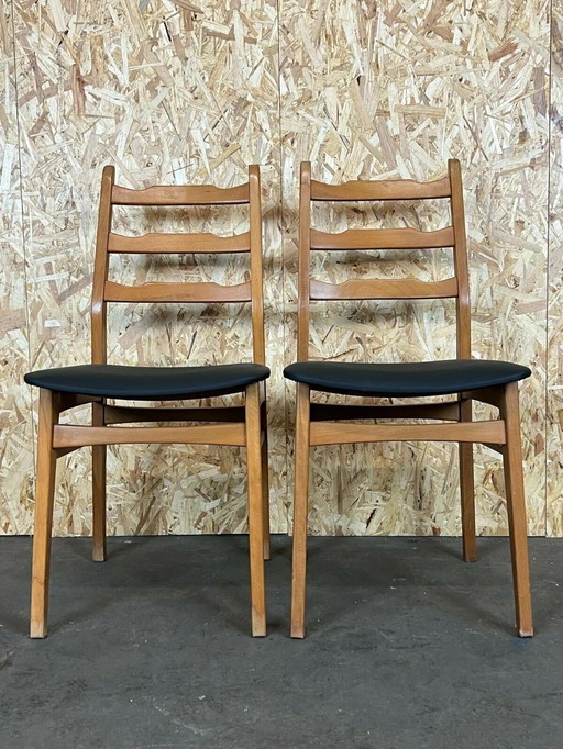 2x 60s 70s Chair Dining Chair Mid - Century Danish Modern Design