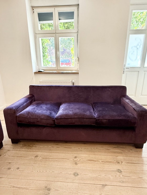Image 1 of 2 x dunkelviolette Couch