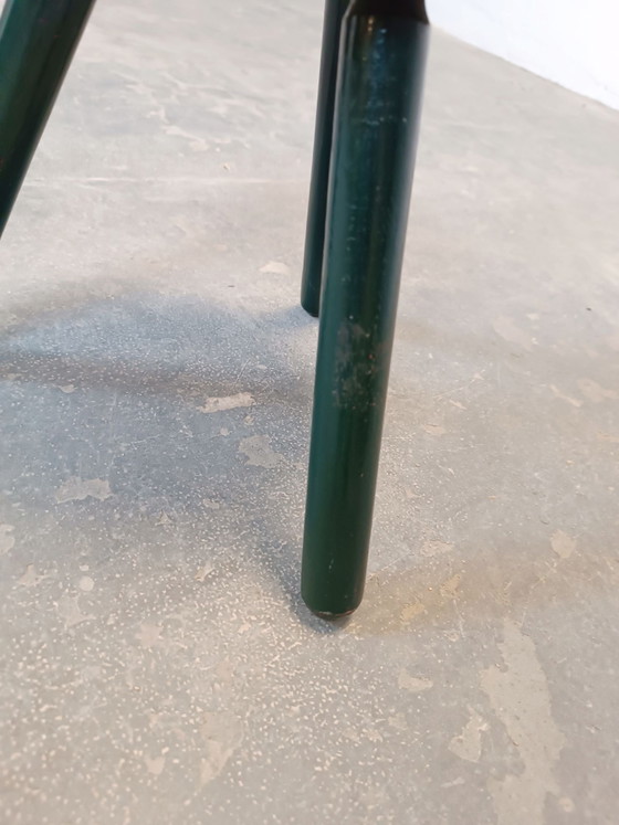 Tabouret trépied en bois rustique vintage, Marron (photo 9 sur 15)