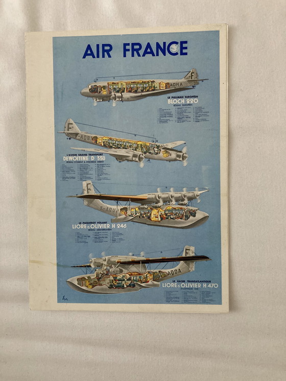Image 1 of 11 vintage AIR FRANCE menu 80’S PARIS DAMASCUS LOS ANGELES DAKAR MONTEVIDEO 