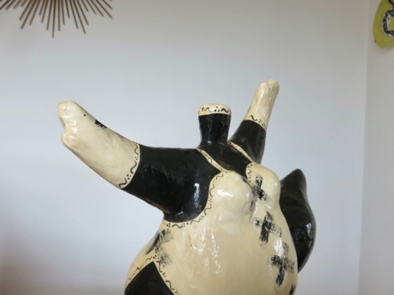 Image 1 of Sculpture "GODDESS" in papier-mâché, in the style of Niki de Saint Phalle, 1990