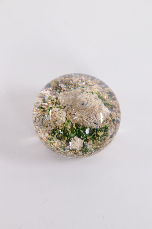 Antique baccarat paperweight land schap met bergen een zeldzaam exemplaar