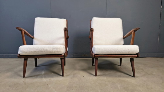 Paire de fauteuils De Ster Gelderland, années 1960 – Wood, Mid Century Modern (photo 8 of 11)
