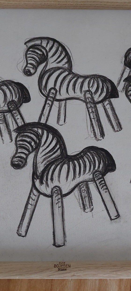 Image 1 of Kaj Bojesen zebra canvas 
