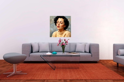 Edith Piaf (La Môme) 60x60 cm Dipinto acrilico su tela