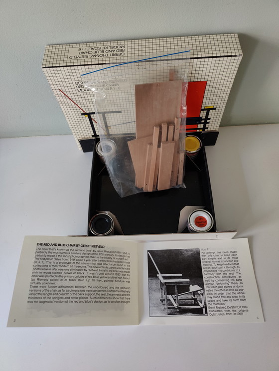 Image 1 of Rietveld Red Blue Chair Miniature 1983