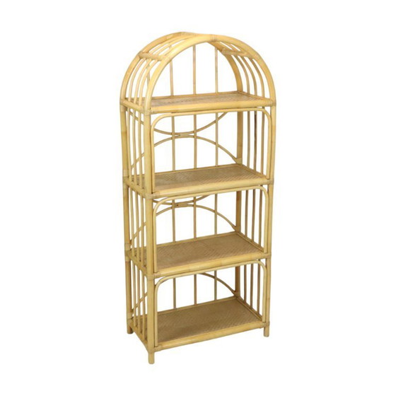 Image 1 of Rattan Rack Bookcase Boho Style