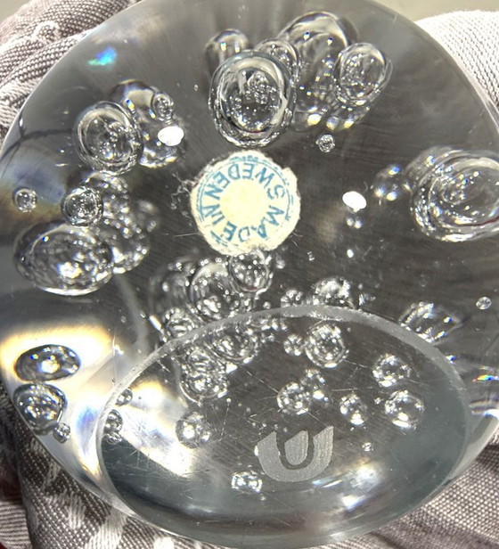 Image 1 of Glazen presse papier Zweden 1960's