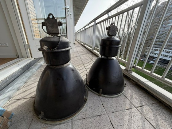 Image 1 of Original French Industrial Factory Lamps