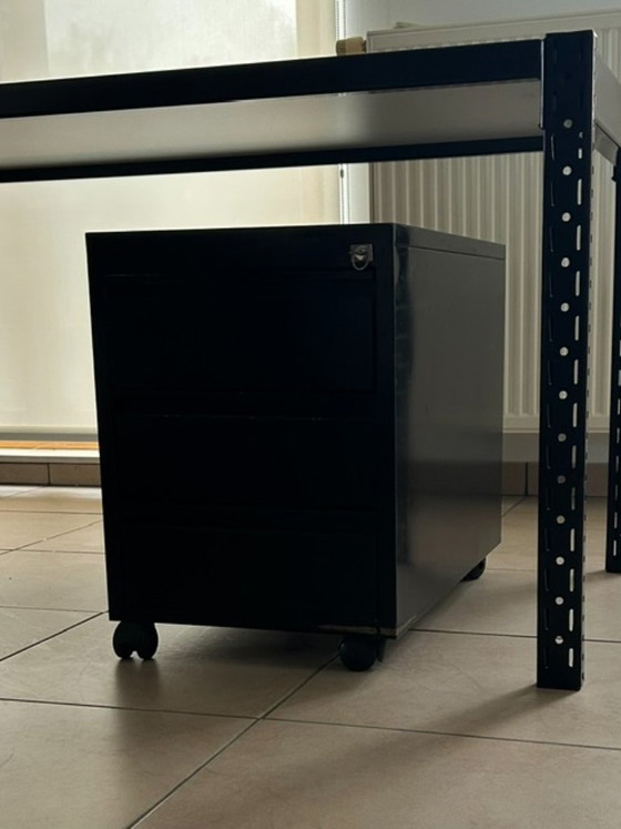 Speed Rack Schreibtisch-Set – Wood, Iron (photo 6 of 12)