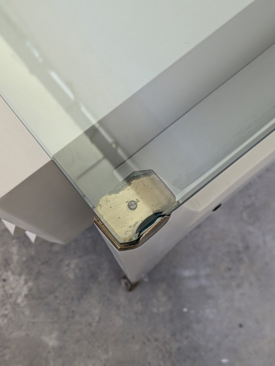 Image 1 of Bureau - Laiton, cristal, bois