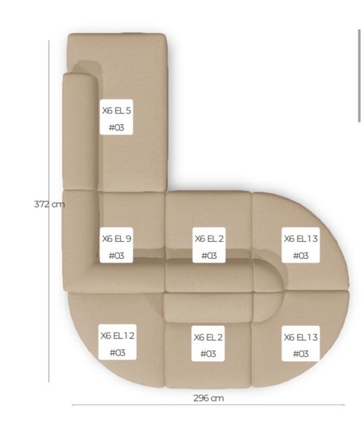Modular sofa from 4x6 SOFA Amsterdam as good as new