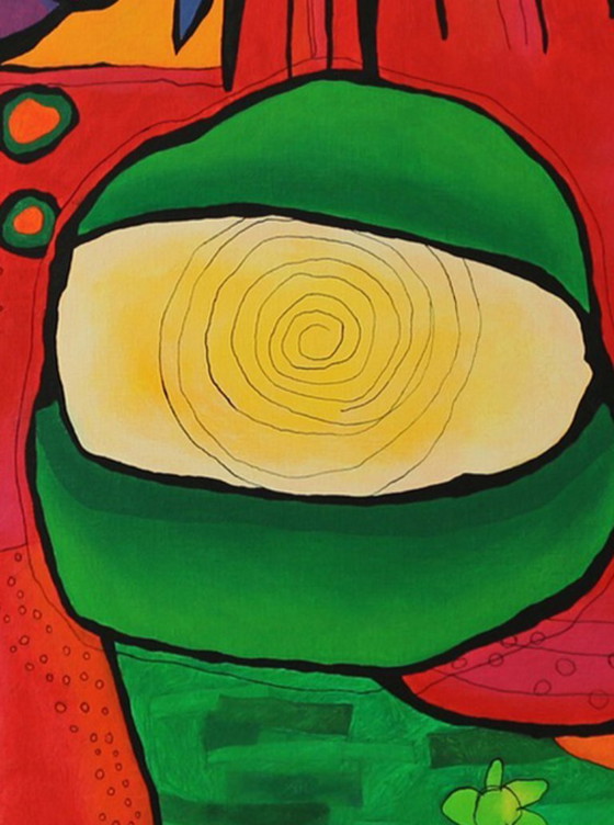 Image 1 of Paul Megens large painting 'The Phnom Penh bridge eater'