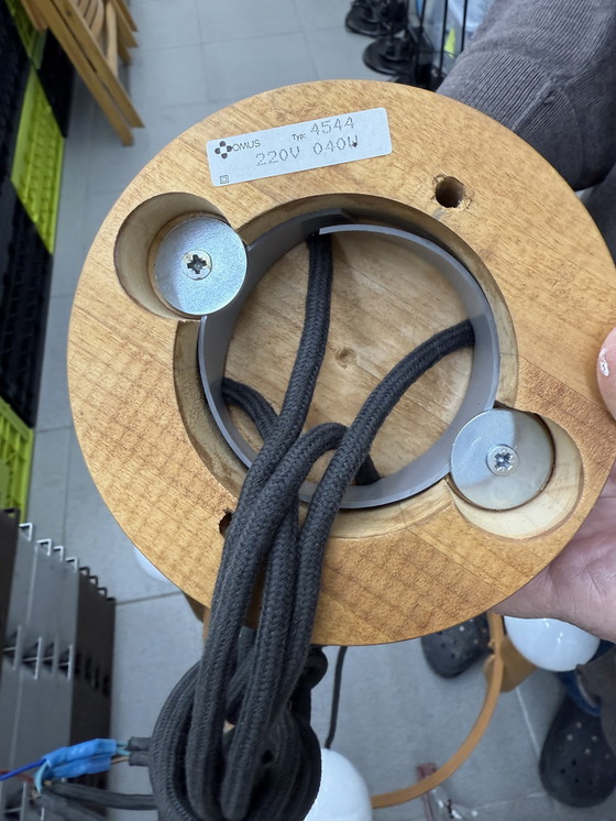 Image 1 of Vintage Domus Danish design hanging lamp chandelier , 1970s