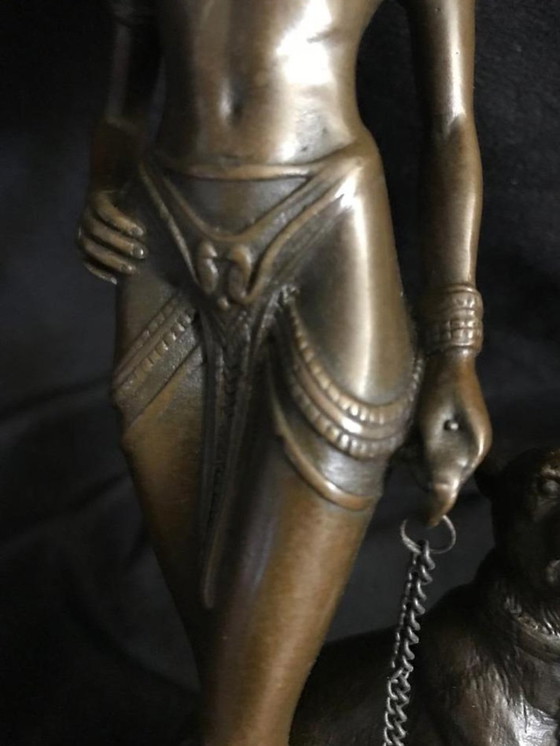 Image 1 of Bella statua in bronzo puro di Cleopatra 27 cm