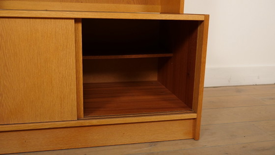 Image 1 of Armoire murale vintage | Bibliothèque | Chêne | Portes coulissantes