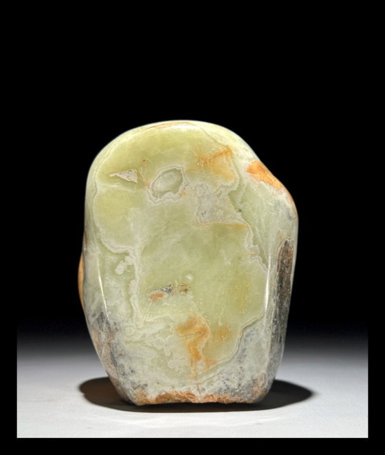 Image 1 of Natuursteen ornament op voet & Natuursteen unieke vorm (Duo)