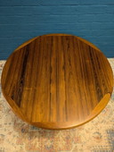 Vintage verlengbare ronde eettafel, palissander, jaren 60