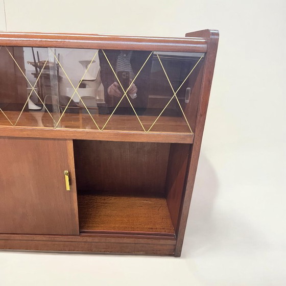 Image 1 of Mid - Century bar/ media cabinet/ sideboard made in Germany in the 1950s from walnut in vintage condition