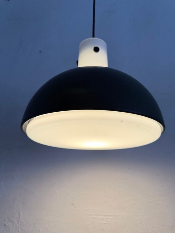 Space Age Pendant lamp made of glass and metal by Glashütte Limburg 70s Design (photo 5 of 12)