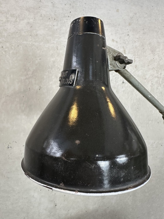Image 1 of Vintage industrial trolley 'Hazet Assistent' + Rademacher lamp