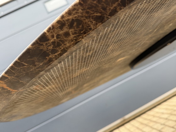 Image 1 of Original oval Knoll Tulip dining table (244x137cm) Emperador