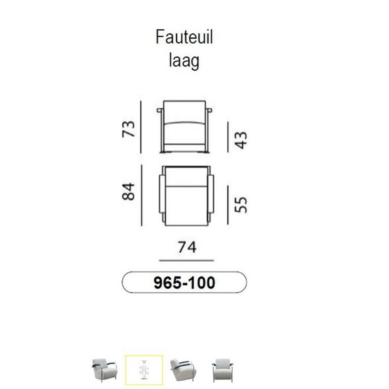 Image 1 of Zwei Leolux Scylla-Sessel - Zeitloses Top-Design in Stoff und Leder