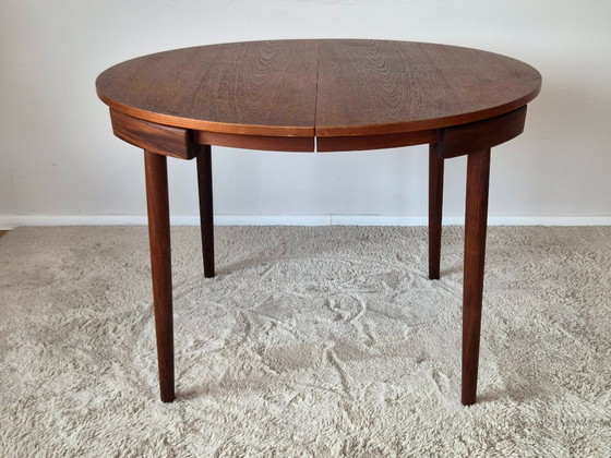 Roundette Teak Extendable Dining Set by Hans Olsen for Frem Røjle, Denmark 1960s – Wood, Skai (photo 18 of 29)
