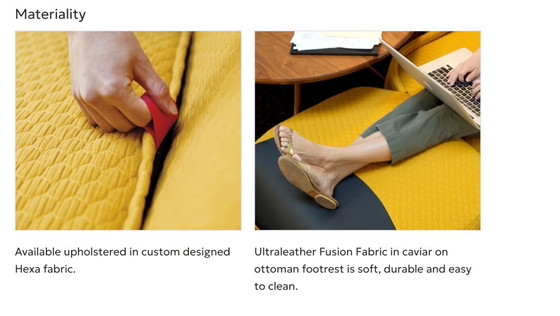 Image 1 of Coppia di poltrone lounge Hosu di Patricia Urquiola per Coalesse / Steelcase – Tessuto Marigold Hexa