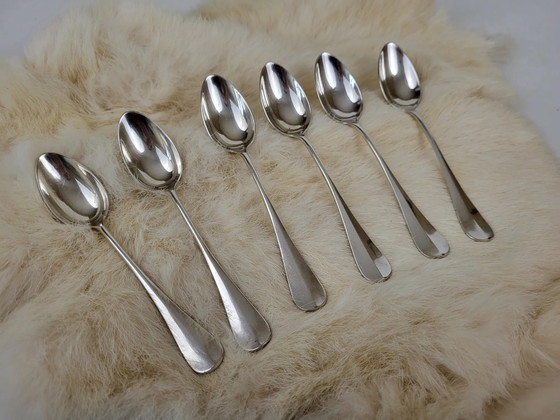 Set of 6 teaspoons in silver metal 18gr – Cutlery Sets (photo 2 of 8)