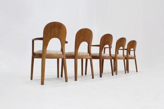 5 Vintage Danish Dining Chairs by Niels Koefoed 1960s – Wood (photo 4 of 7)