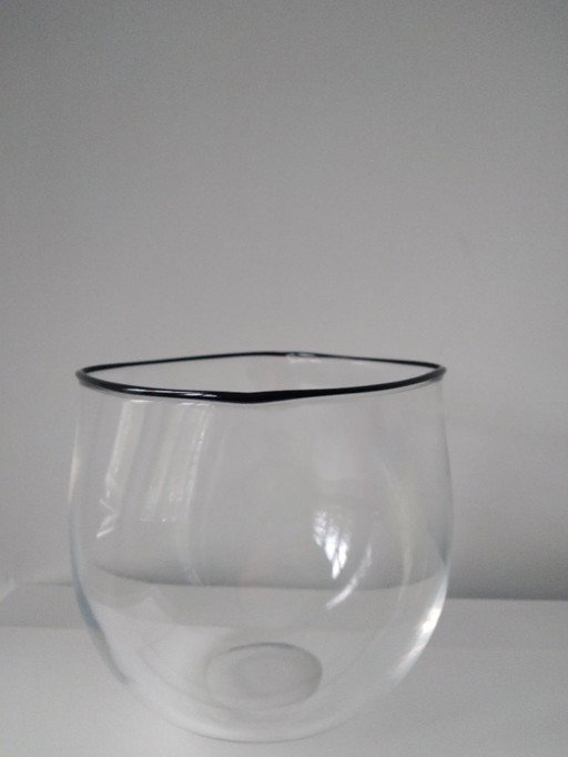 Three Peter Svarrer 'Quadro' vases or bowls, 1990s