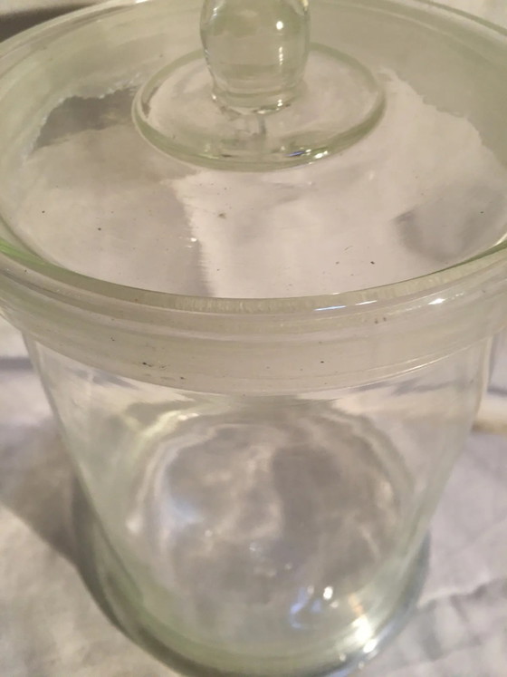 Vaso da confettura in vetro antico – Armadi contenitori, Cristallo, Vintage (photo 6 of 11)