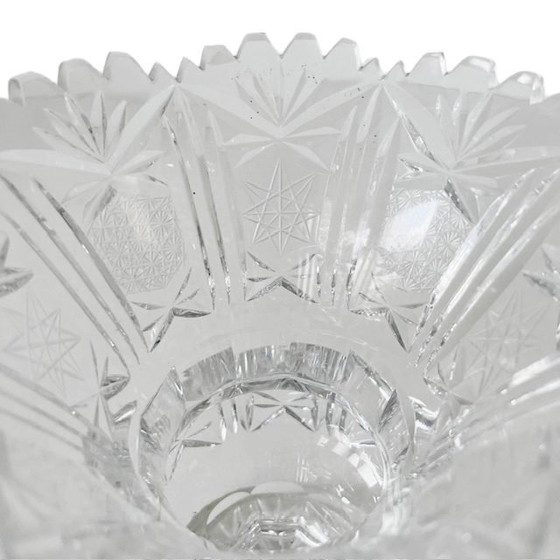 Image 1 of Vintage cut crystal vase 1980's