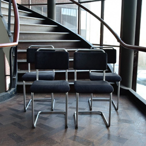 Ensemble de 4 chaises de salle à manger Gispen 101