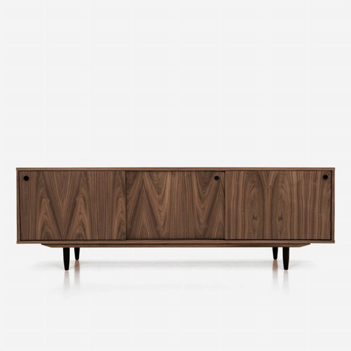 Notenhouten dressoir met schuifdeur O-S04