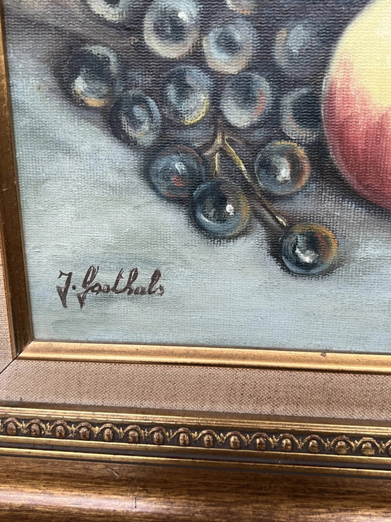 J. Gosthals. Nature morte. Huile sur toile. – Peintures et dessins, Canvas (photo 4 of 6)