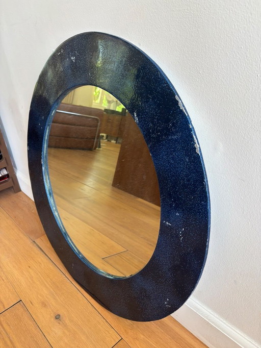 Miroir de déclaration bleu profond