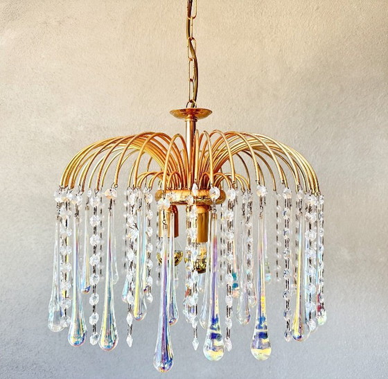 Image 1 of Lustre vintage en forme de goutte d'eau
