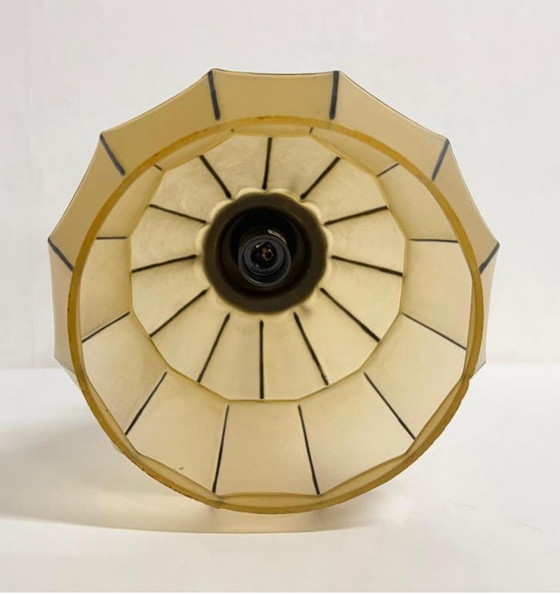 Image 1 of Wandlamp vintage Art Deco goud geel glas messing armatuur