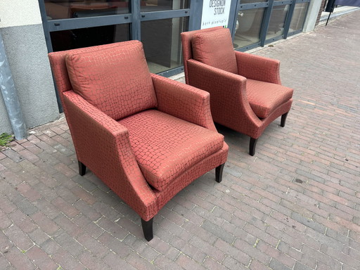 2x Baan Fauteuils Stof