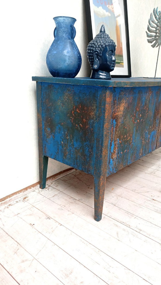 Image 1 of Lowboard Grungey Royal Blue