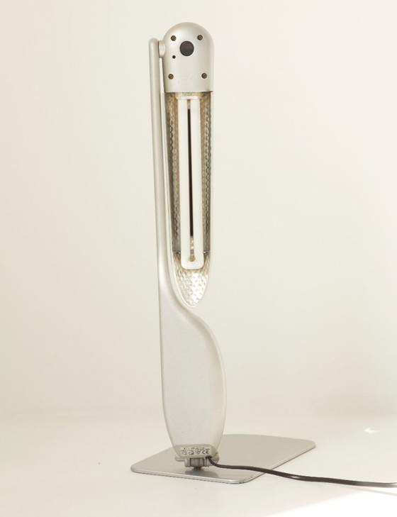Image 1 of Lampada grigia postmoderna design Philippe Michel vintage circa 1980