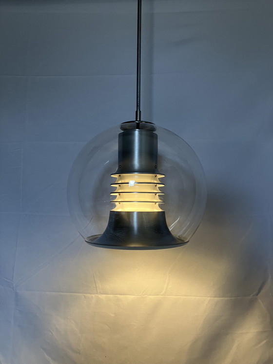 Image 1 of Space age vintage glass pendant lamp by Leclair & Schäfer