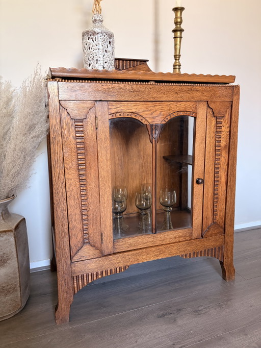 Vintage Art Deco tea cabinet, Amsterdam School style