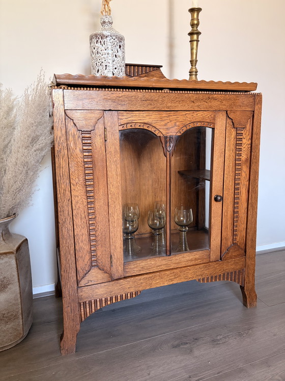 Image 1 of Vintage Art Deco tea cabinet, Amsterdam School style
