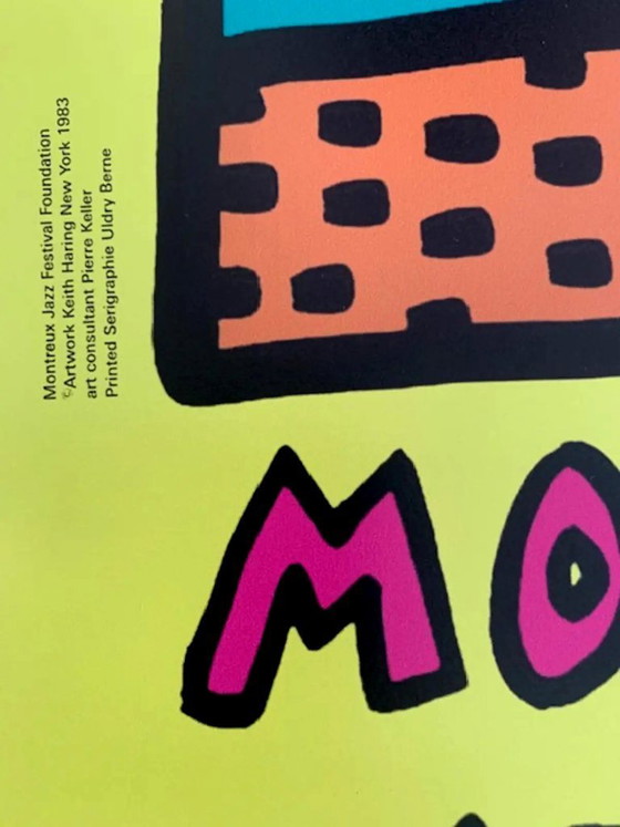 Image 1 of Keith Haring for the Montreux Jazz Festival in 1983.