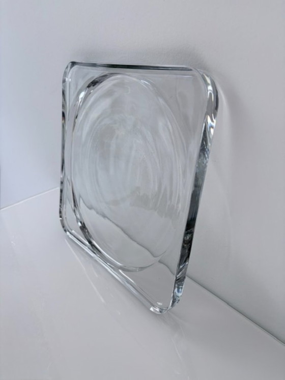 Coupe en Verre Lourd Vintage 28 Cm – Design Géométrique – Objets déco, Glass (photo 4 of 17)